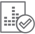 Check mark icon overlaying a paper document, symbolizing approval or completion of a task.